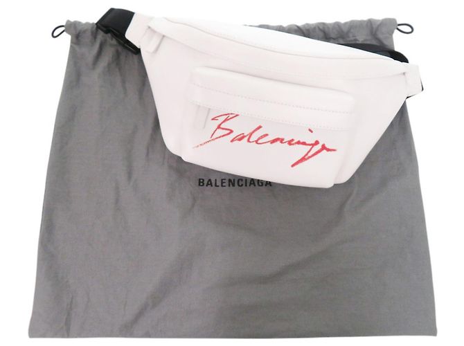 Marsupio Balenciaga Everyday in pelle bianca Bianco - vista 2