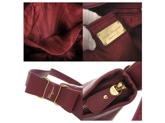 Borsa monospalla Salvatore Ferragamo Vara in pelle Bordeaux Bordò - vista 8