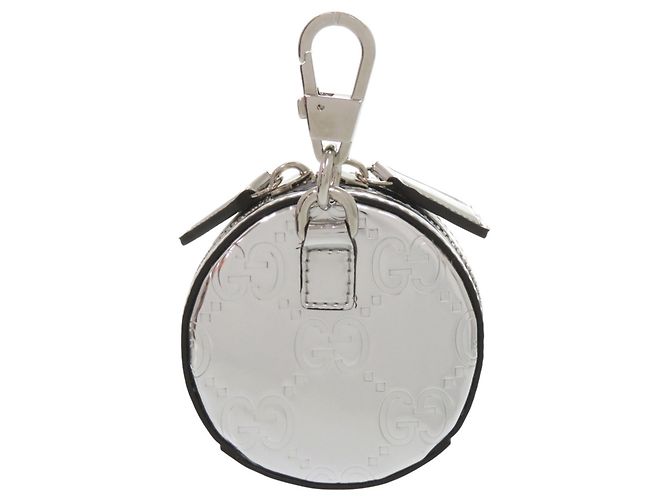 Accessorio Portachiavi Gucci GG Embossed Argento - vista 3
