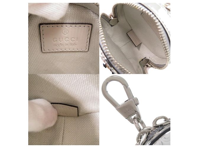 Accessorio Portachiavi Gucci GG Embossed Argento - vista 5
