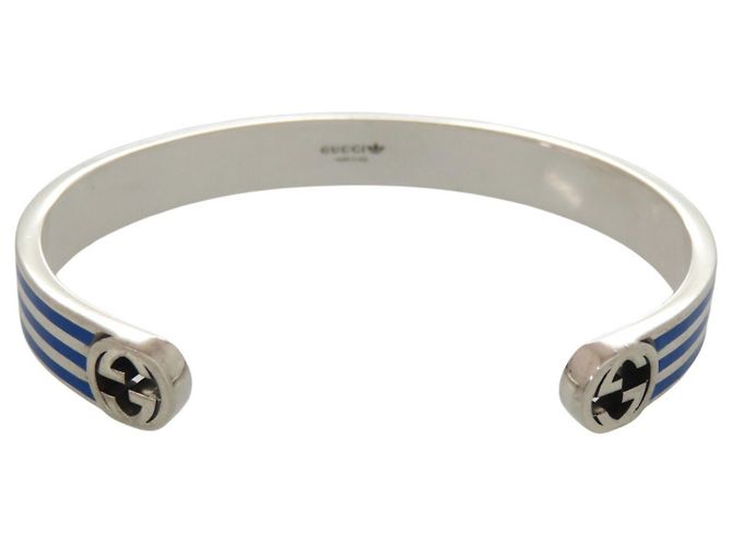 Bracciale Gucci x Adidas Argento Blu Giallo - vista 2
