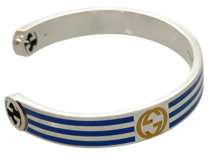 Bracciale Gucci x Adidas Argento Blu Giallo - vista 3