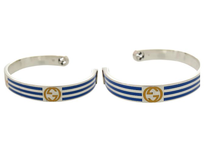 Bracciale Gucci x Adidas Argento Blu Giallo - vista 6