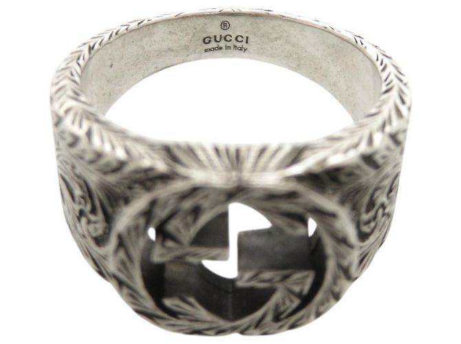 Anillo Gucci Interlocking G Arabesque Plata - vista 5