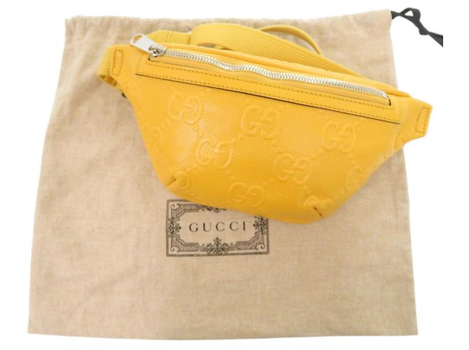 Borsa Sling Gucci in pelle gialla Giallo - vista 2