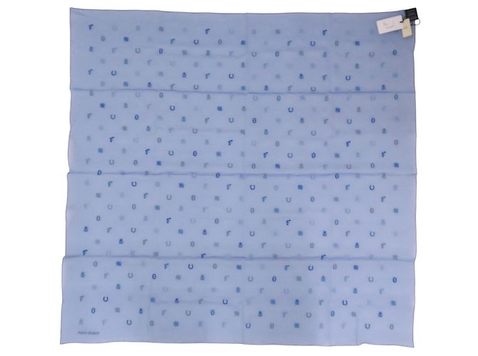 Hermès Carré 100 Foulard di seta blu - vista 3