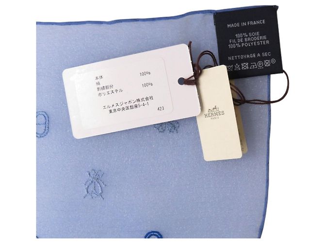 Hermès Carré 100 Foulard di seta blu - vista 5