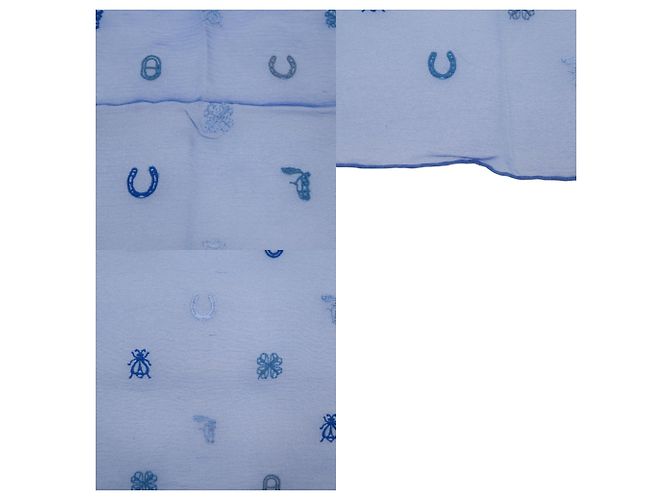 Hermès Carré 100 Foulard di seta blu - vista 6