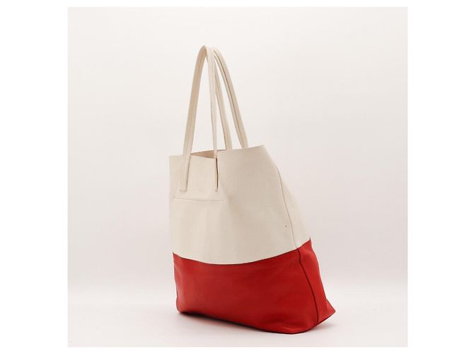 Borsa Tote Colorblock Miu Miu Bianco Rosso - vista 4