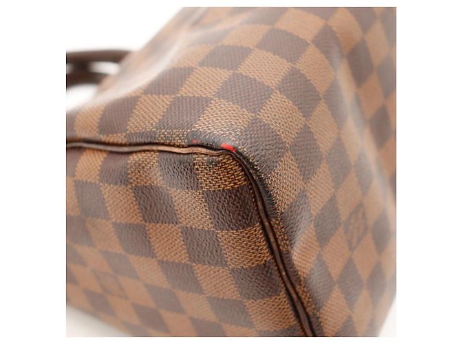 Borsa a mano Louis Vuitton Speedy 30 Damier Ebene Canvas Marrone - vista 11