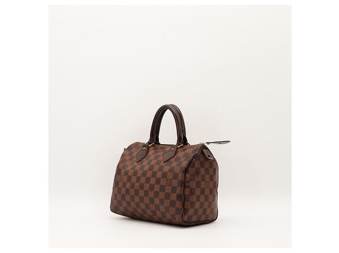 Borsa a mano Louis Vuitton Speedy 30 Damier Ebene Canvas Marrone - vista 2