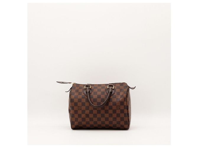 Borsa a mano Louis Vuitton Speedy 30 Damier Ebene Canvas Marrone - vista 4