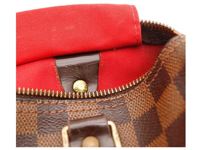 Borsa a mano Louis Vuitton Speedy 30 Damier Ebene Canvas Marrone - vista 8