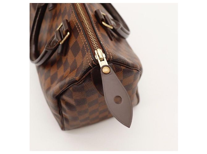 Borsa a mano Louis Vuitton Speedy 30 Damier Ebene Canvas Marrone - vista 9