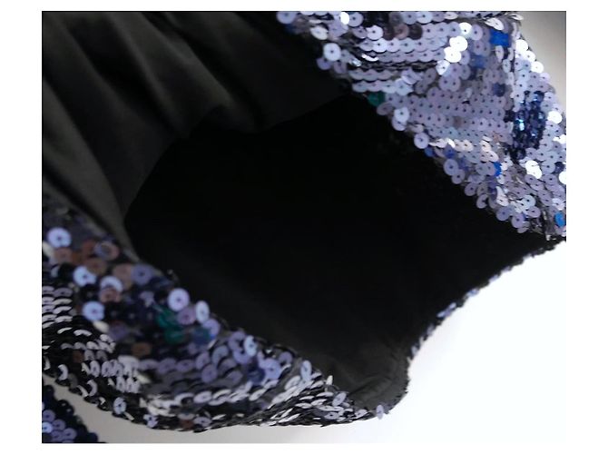 Christian Dior x Raf Simons Pre-Fall 2015 Pailletten-Top Dunkelblau - Ansicht 6