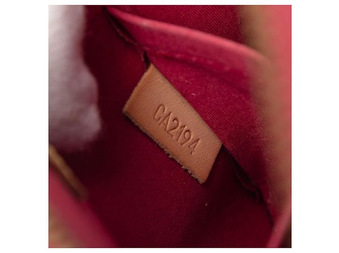 Borsa Louis Vuitton Monogram Vernis Alma BB Rosa Rosso - vista 8