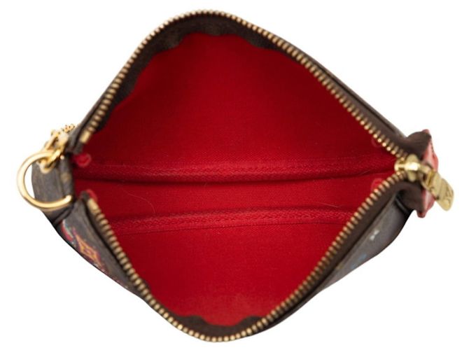 Borsa Louis Vuitton Monogram Vivienne Mini Pochette Accessoires Marrone Multicolore - vista 4