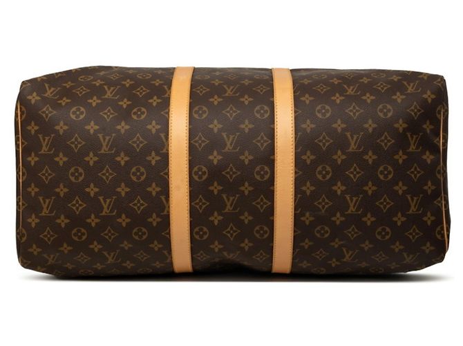 Borsa Boston Louis Vuitton Monogram Keepall 55 Marrone - vista 3