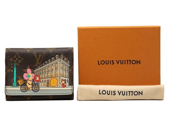 Portafoglio tri-fold Louis Vuitton Monogram Vivienne Marrone Rosa - vista 7
