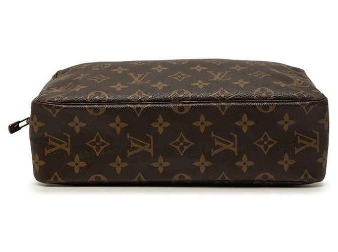 Louis Vuitton Monogram Trousse Toilette 28 Clutch Bag Marrone - vista 3