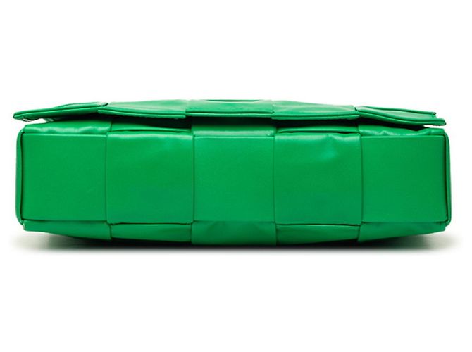 Borsa a tracolla e spalla Bottega Veneta Maxi Intrecciato Cassette Verde - vista 3