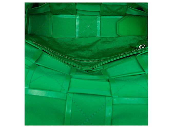 Borsa a tracolla e spalla Bottega Veneta Maxi Intrecciato Cassette Verde - vista 4