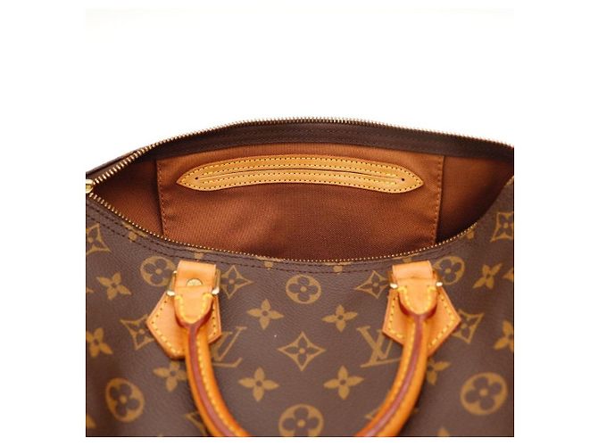 Bolso Louis Vuitton Speedy 30 Monogram Canvas Castaño - vista 7