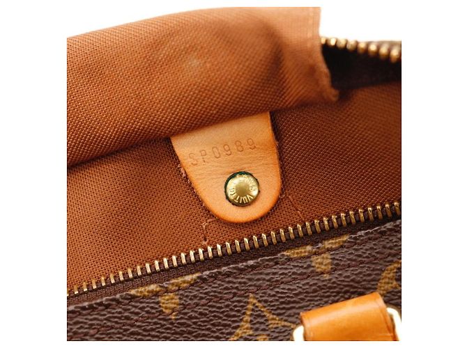 Bolso Louis Vuitton Speedy 30 Monogram Canvas Castaño - vista 8