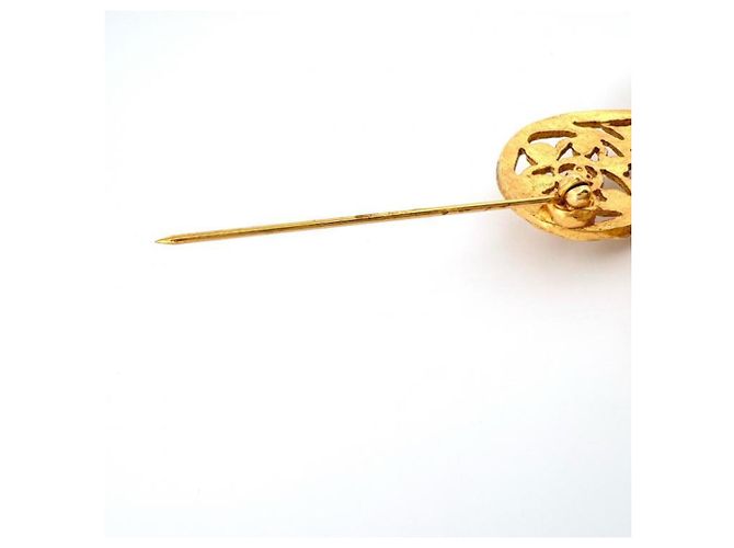 Spilla Chanel 95A Coco Mark Gold Flower D'oro - vista 3