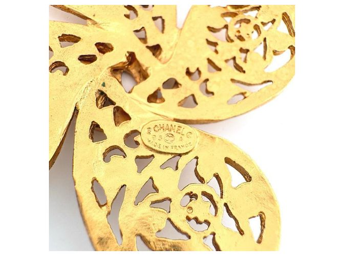 Spilla Chanel 95A Coco Mark Gold Flower D'oro - vista 4