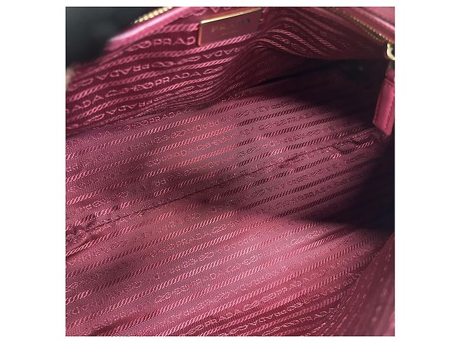 Prada Saffiano Bowler Leather medium Rosa - vista 5