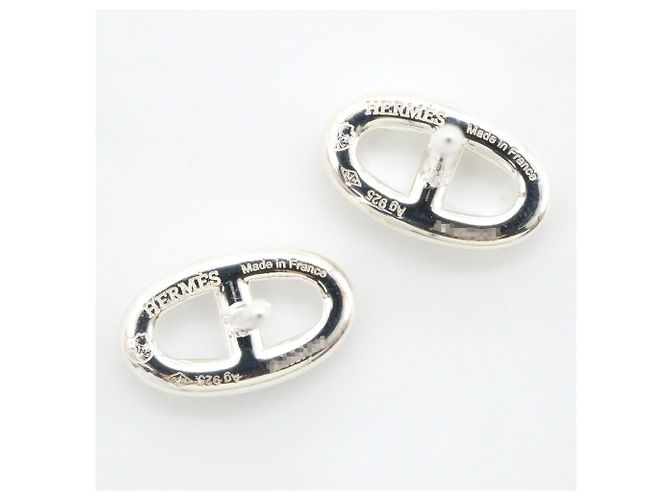 Hermès Hermes Chaine d'Ancre Silver Stecker-Ohrringe Silber - Ansicht 4