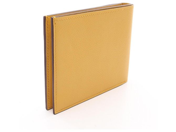 Hermès Hermes Citizen Twill Compact Sun Bi-fold Geldbörse Gelb - Ansicht 2