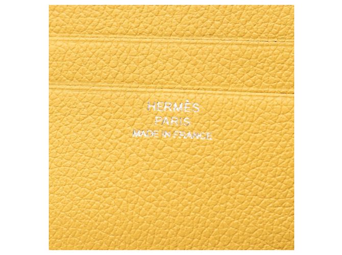 Hermès Hermes Citizen Twill Compact Sun Bi-fold Geldbörse Gelb - Ansicht 4