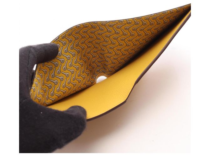 Hermès Hermes Citizen Twill Compact Sun Bi-fold Geldbörse Gelb - Ansicht 6