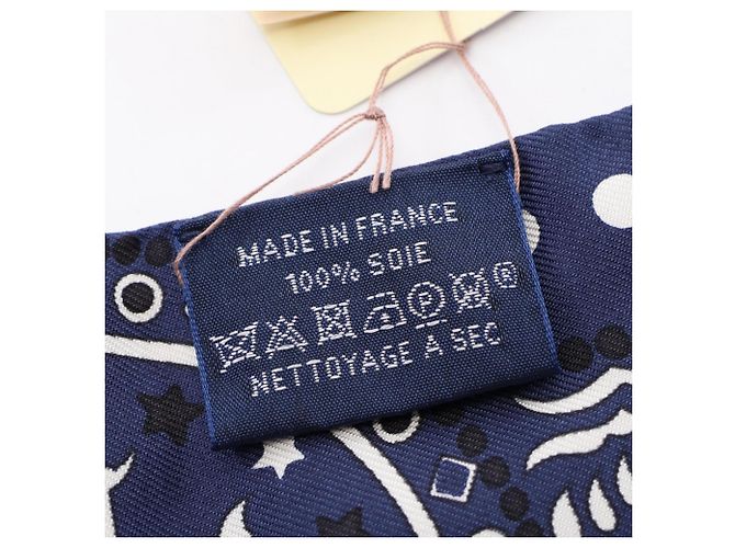 Hermès Twilly Entre Ciel et Mer Bandana Scarf Blu navy - vista 5