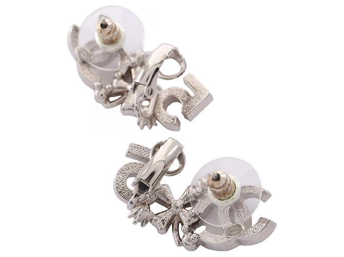 Pendientes Chanel B23P Coco Mark No. 5 Clover Plata - vista 2