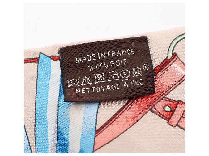 Silk In Hermès Hermes Twilly Jumping Ribbon Schal Mehrfarben Beige - Ansicht 5