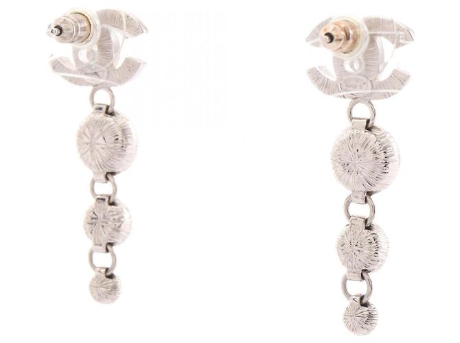 Orecchini Chanel B23S Coco Mark Argento - vista 2