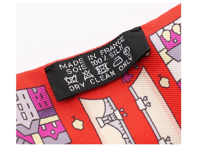 Hermès Carré Twilly Hermes Rive Droite Gauche Rouge Multicolore - vue 5