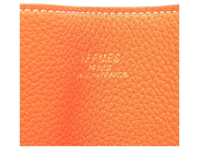 Hermès Hermes Double Sens 45 Pearl Grey Wendbare Tote Bag Braun Orange - Ansicht 4