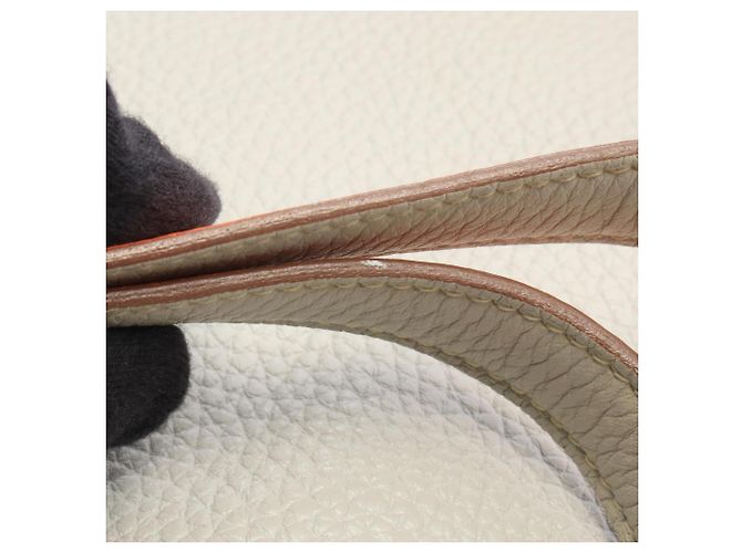 Hermès Hermes Double Sens 45 Pearl Grey Wendbare Tote Bag Braun Orange - Ansicht 9