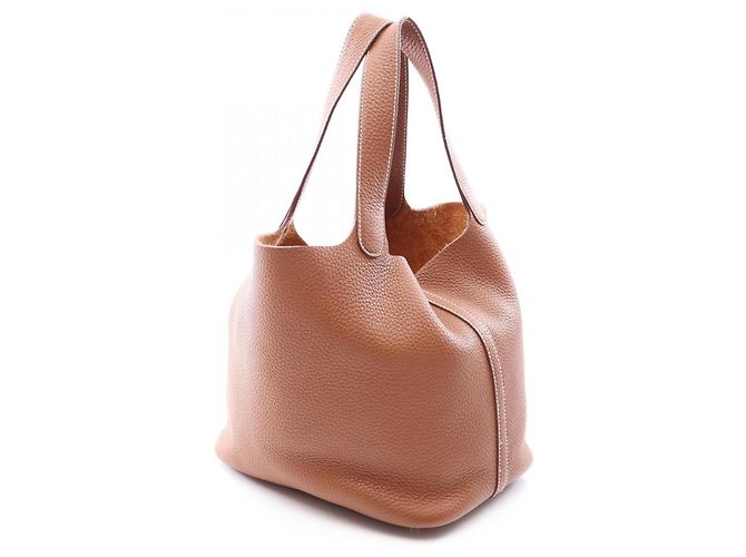 Hermès Bolso Hermes Picotin Lock MM Castaño Dorado - vista 2
