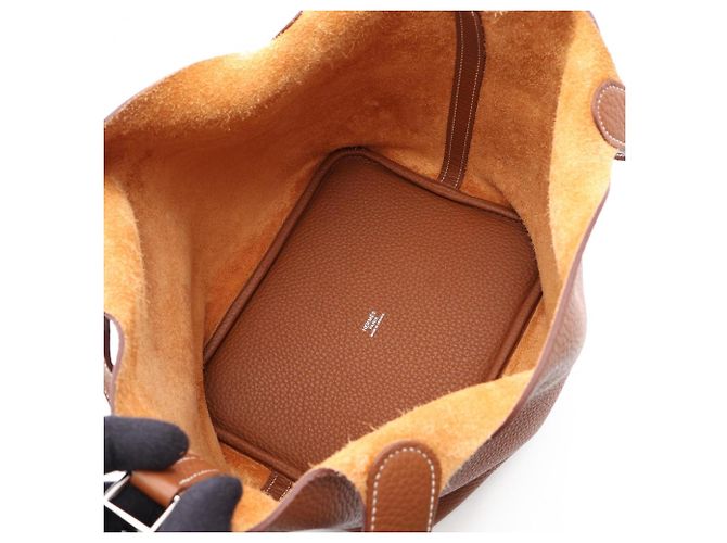 Hermès Bolso Hermes Picotin Lock MM Castaño Dorado - vista 3