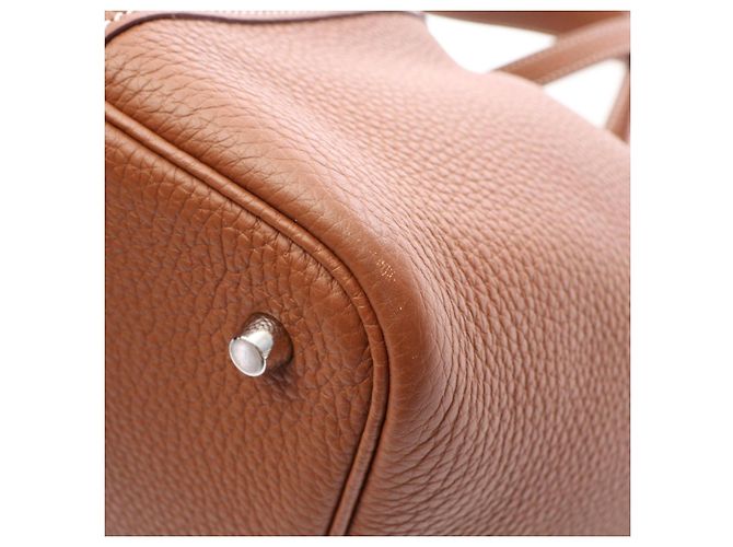 Hermès Bolso Hermes Picotin Lock MM Castaño Dorado - vista 8