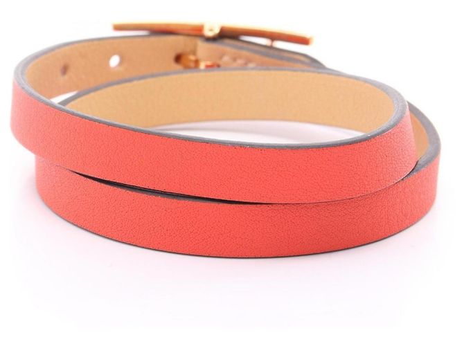 Hermès Pulseira Charm em couro Swift Hermes Vermelho - vista 2
