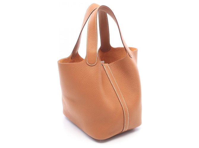 Hermès Hermes Picotin Lock PM Gold Handtasche Braun - Ansicht 2