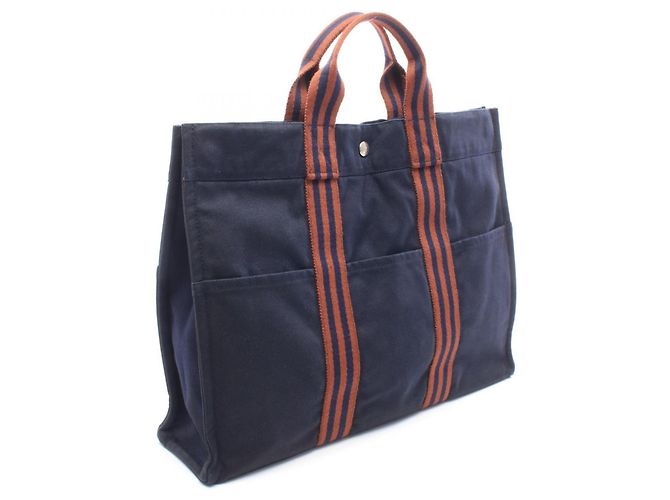 Hermès Bolso Fourre-Tout MM Hermes Azul marino - vista 2