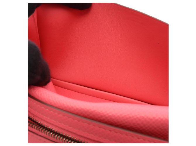 Hermès Cartera larga bi-fold Hermes Bearn Soufflet Verso Rosa Naranja - vista 7