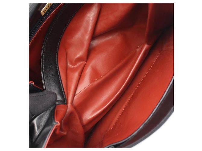 Borsa a mano in pelle nera Yves Saint Laurent Nero - vista 18